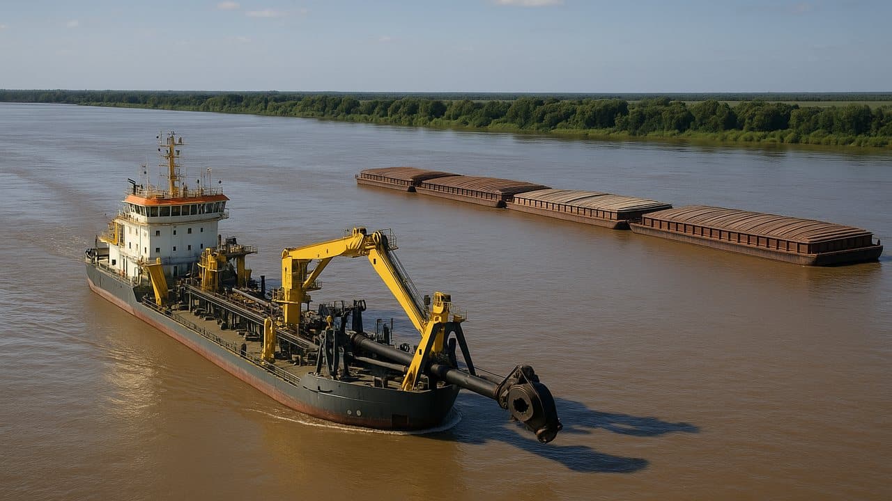 Hidrovia del rio Parana operada por nueva concesion