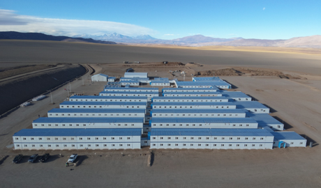 proyecto cobre Vicuña campamento construcción
