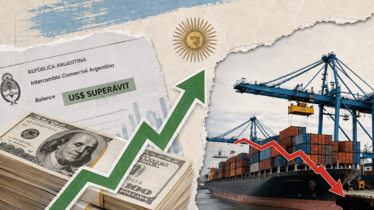 Superávit comercial de julio 2026: u$s2.115 millones en un mes marcado por la energía y la caída exportadora